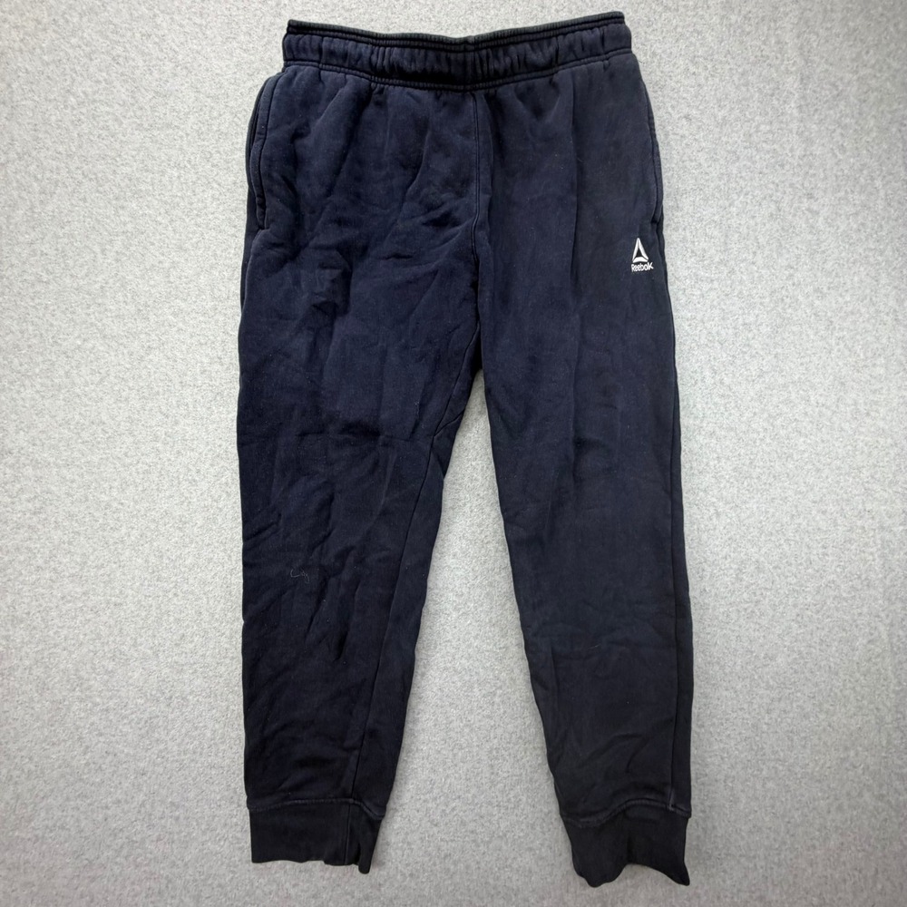 Reebok Mens Fleece Jogger Sweatpants Navy Blue Size‎ Large